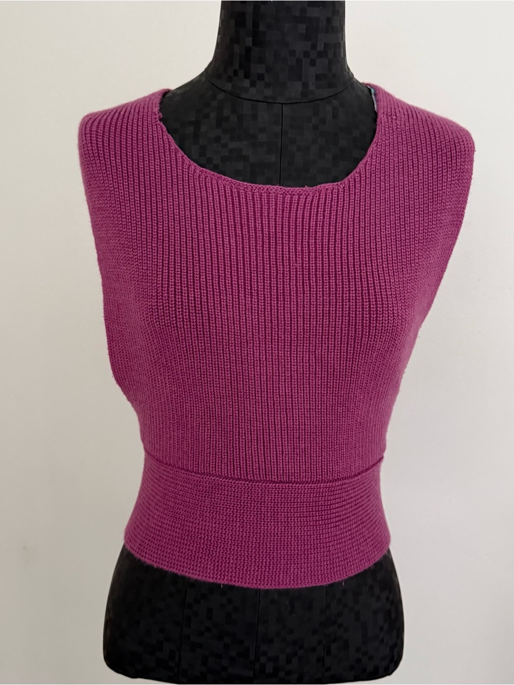 Free People Apricot Knit Backless Cropped Tied